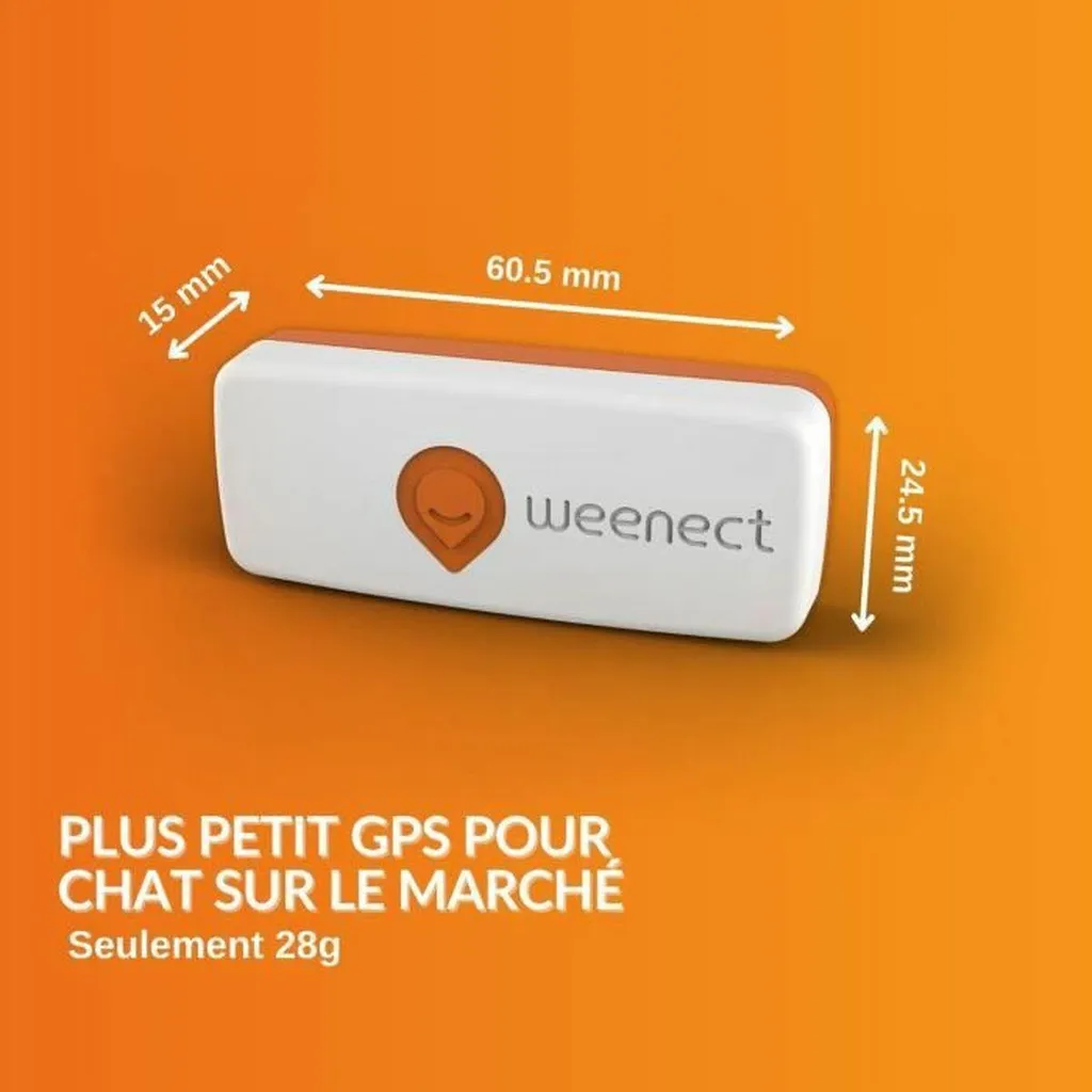 Localiser mon Chat avec Weenect XS : GPS Anti-perte sans Limite Blanc