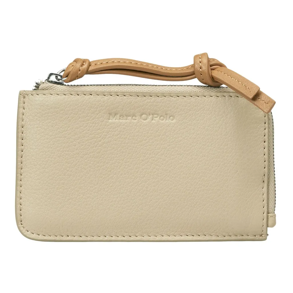 Marc O'Polo Jonesboro Porte-cartes en Cuir Véritable Beige Cream Chic