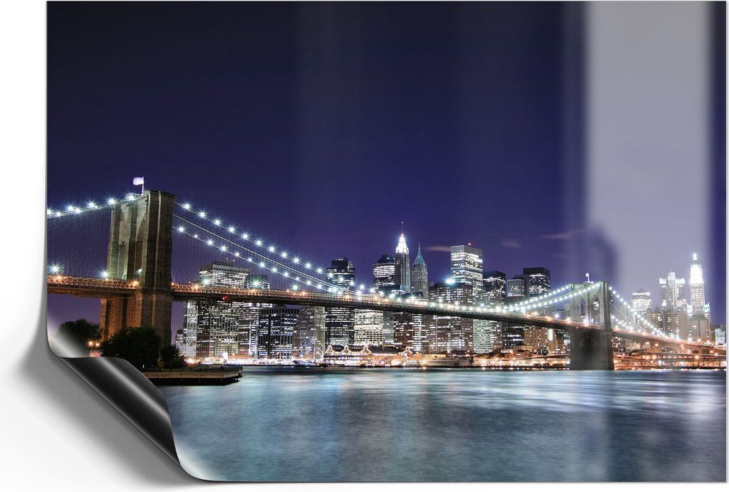 DEQORI Magnetmatte Universal 59x42 cm (A2) 'Städtischer Nachtglanz' Magnetfolie Kalender Planer