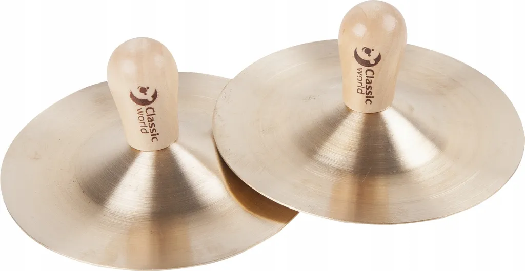 Cymbales de 15 cm en métal sonore pour éveil musical enfant lot de 2 unités