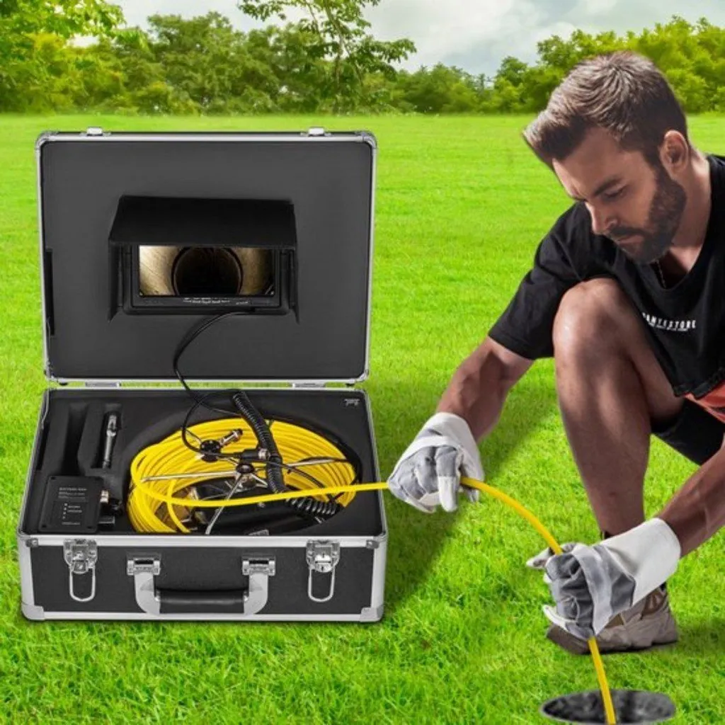 Endoscope de canalisation avec éclairage LED et câble long de 20m - 2
