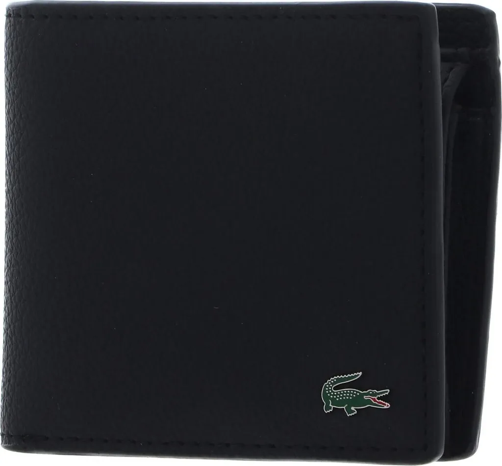 Portefeuille Lacoste Smart Concept Billfold Noir Petit Piqué Résistant