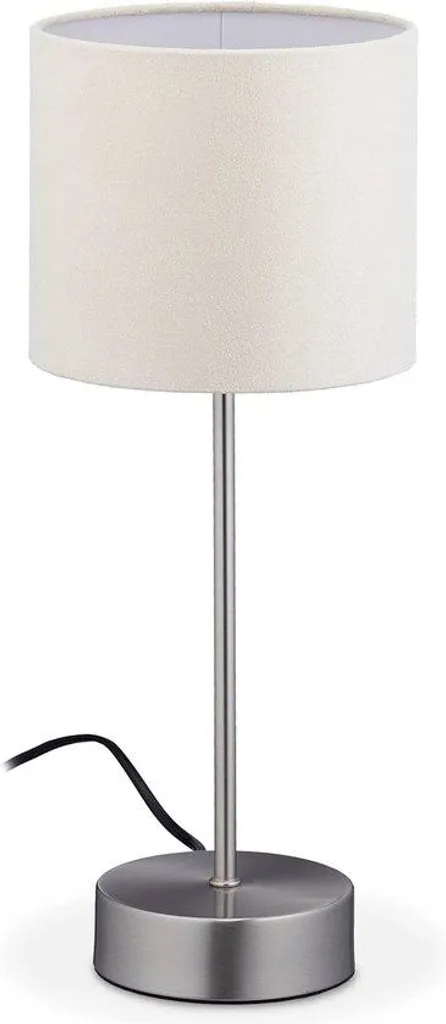 Lampe de chevet blanche 40 x 16 cm avec 3 niveaux de luminosité tactile