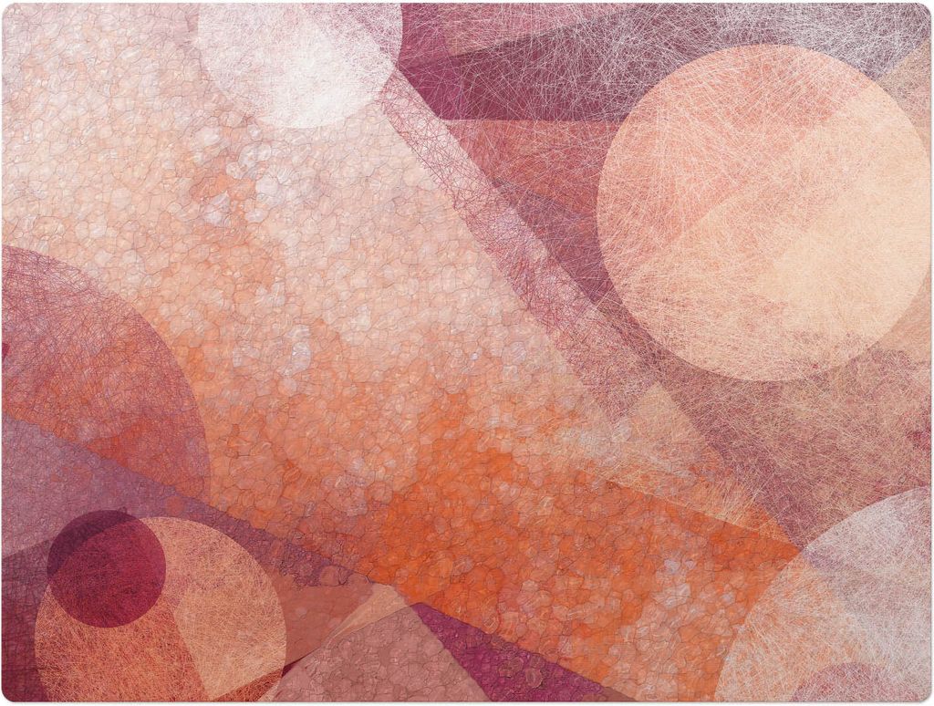 Abstrakte Kreise – Bodenschutzmatte – Rutschfest – Schutzmatte für Büro – Vinylmatte – Stuhlunterlage – 120 x 90 cm