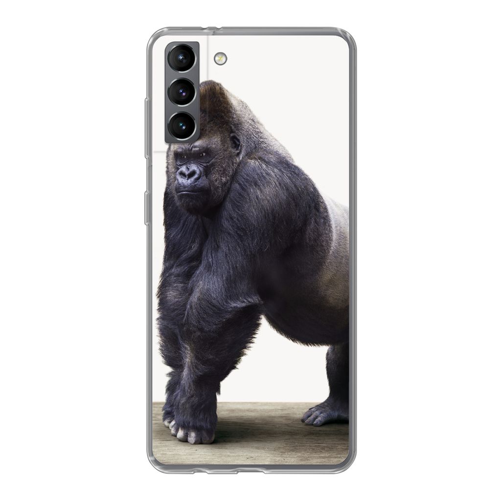 MuchoWow Handyhülle Schutzhülle Hülle für Samsung Galaxy S21 Plus Gorilla - Tiere - Jungen - Mädchen - Kinder Silikon Softcase Handy Hülle ...