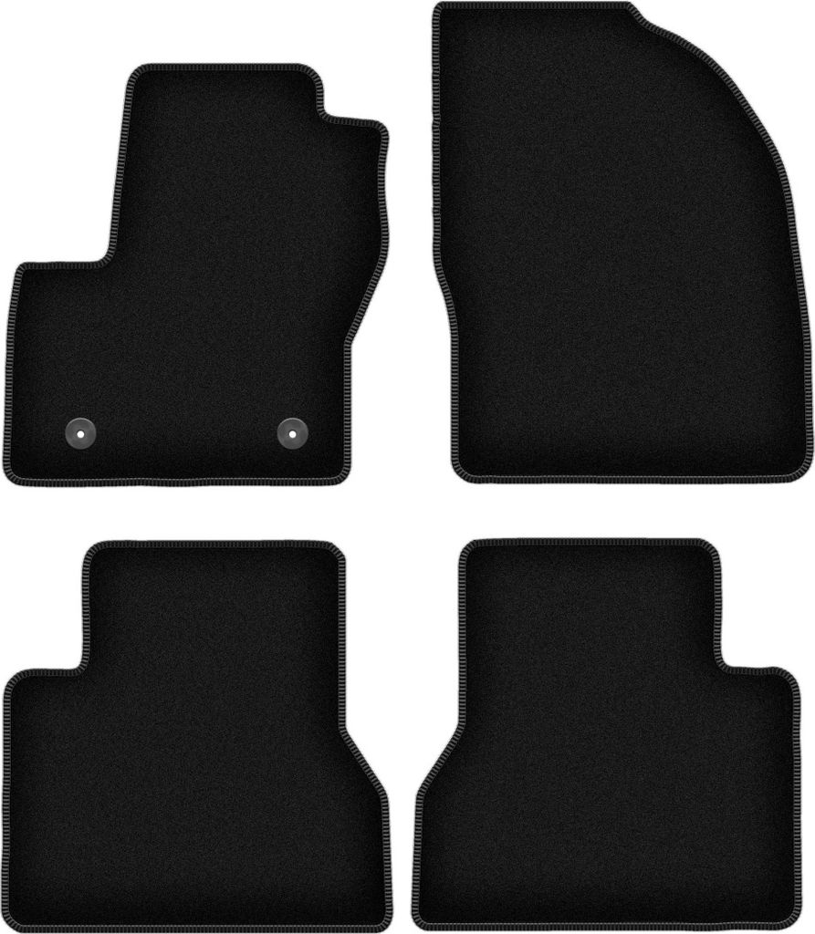 Wielganizator Velours-Autoteppiche – passend für Ford Tourneo Connect (kombivan, Bj. 2013-2017) – schwarz, passgenau, mit Befestigungen set 4...