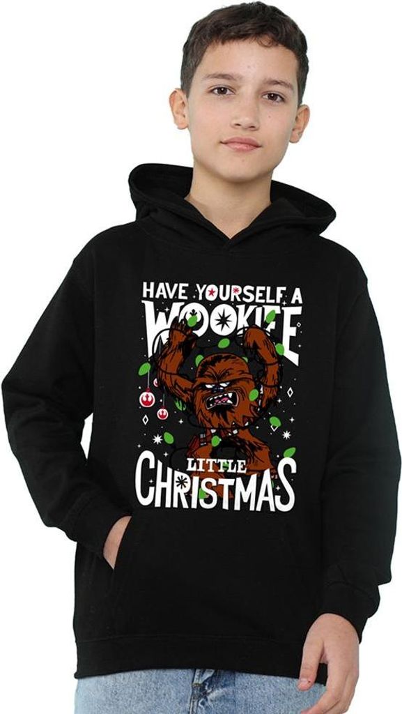 Star Wars - "Little Christmas" Kapuzenpullover für Kinder TV24539 (152-158) (Schwarz)