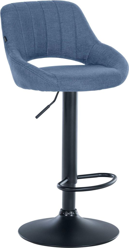 Barhocker HLO-CP279 Stoff schwarz blau