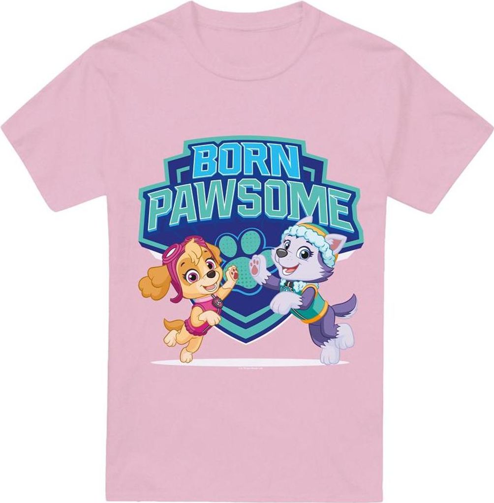 Paw Patrol - "Born Pawsome" T-Shirt für Herren/Damen Uni TV21723 (L) (Pink)