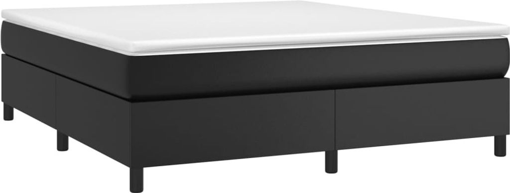 "Winterschlussverkauf "Boxspringbettgestell - CLORIS - Doppelbett - Robust und langlebig - Schwarz 160x200 cm - Einfache Montage - Kunstleder - Neu...