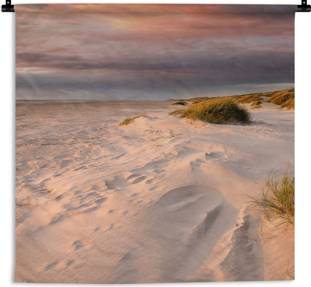 MuchoWow Wandteppich Wandbehang Sand - Sonne - Meer 150x150 cm Tapisserie Dekoration Wandtuch - Wohnaccessoires - Modernes