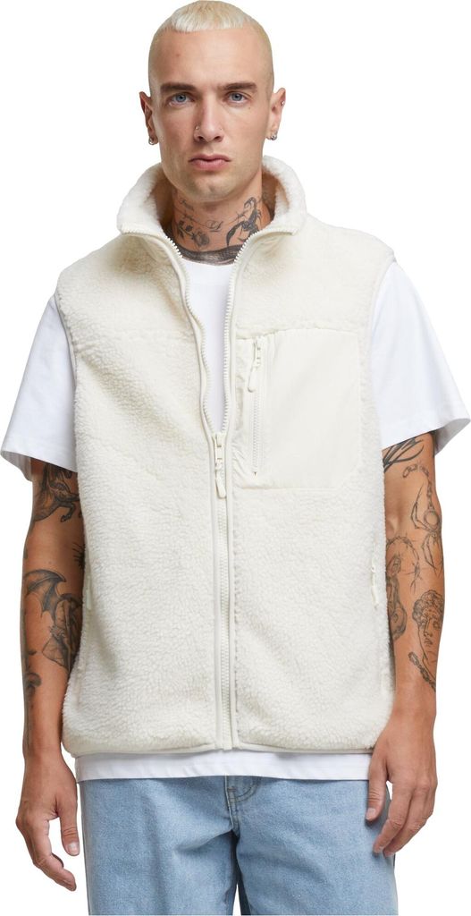 Urban Classics Sherpa Vest whitesand 3XL