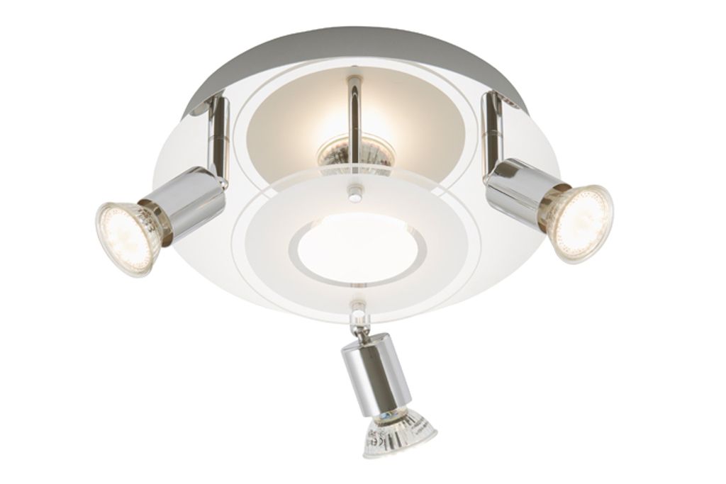 Lampa sufitowa LED reflektor 4xGU10 3000K Ø25cm 12W metal Zdjęcie produktu 