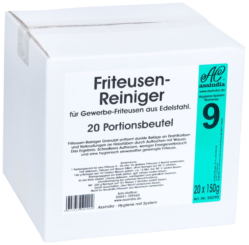 Fritteusenreiniger Portionsbeutel 20 Stück mit je 150g