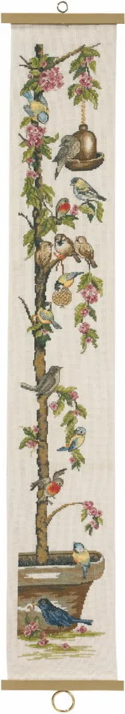 Kit broderie Cerisier Permin 16x96cm au point de croix compté 35-1367