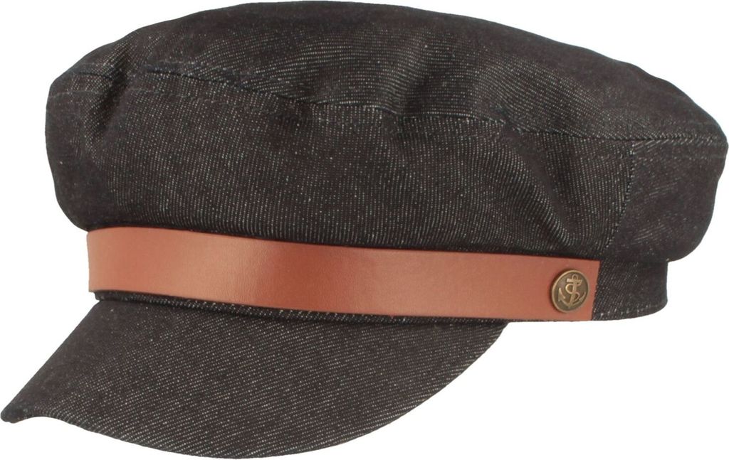 Fiebig moderne Schiffsmütze in Jeans-Optik mit Zierband, blau, Gr. 61/XL