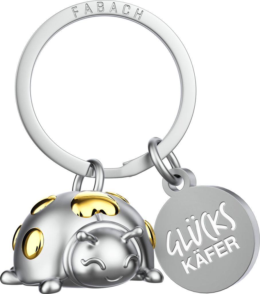 "Glückskäfer" Marienkäfer Schlüsselanhänger "Marie" mit Gravur - Liebevoller Glücksbringer mit Herz in Gold