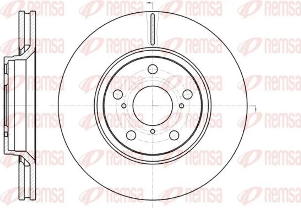 Disque de frein haute résistance REMSA 61121.10 - Standard OE Toyota