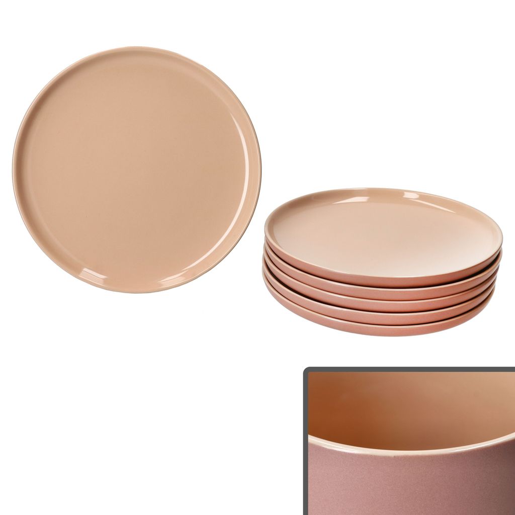 Ritzenhoff 6x Jasper Kuchenteller Puder Steingut 6 Personen Produktbild 