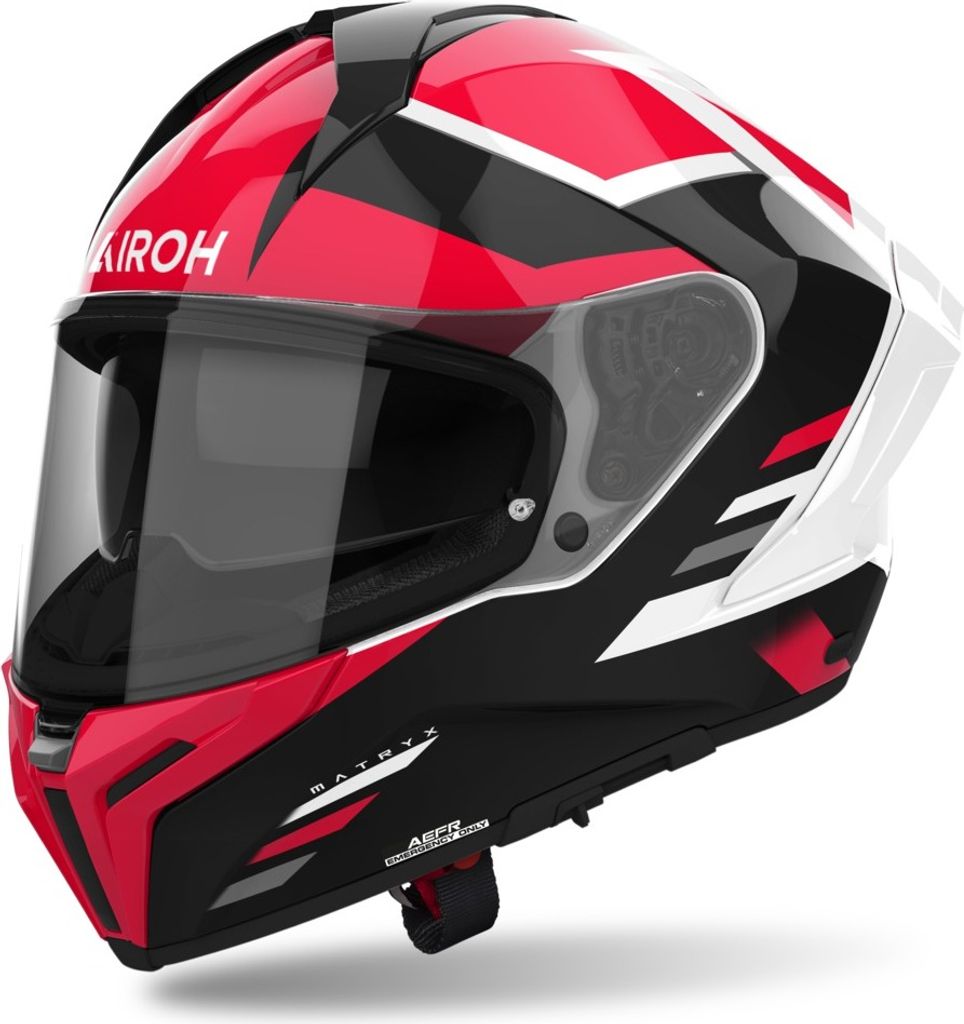 Integralhelm Crosshelm Schutzhelm Quad AIROH Matryx Thron Rot Schwarz Größe S