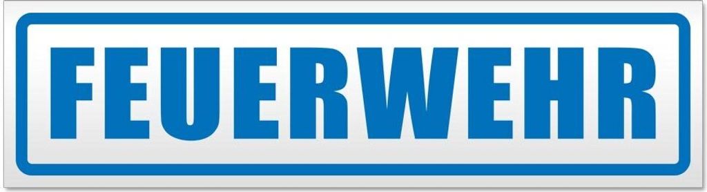 Kiwistar Feuerwehr 1 Magnetschild Schild magnetisch - 60cm Blau - Magnetfolie für Auto PKW Kfz