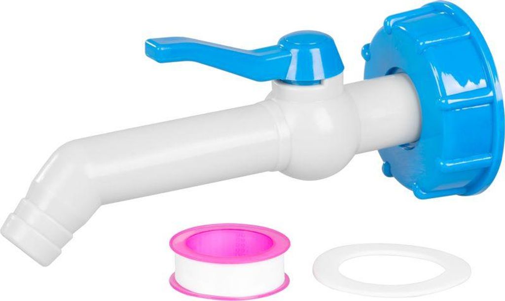 Ventil Strend Pro, Garten, 3/4"- 45°, 193 mm, mit Reduzierung für IBC-Tank, PVC