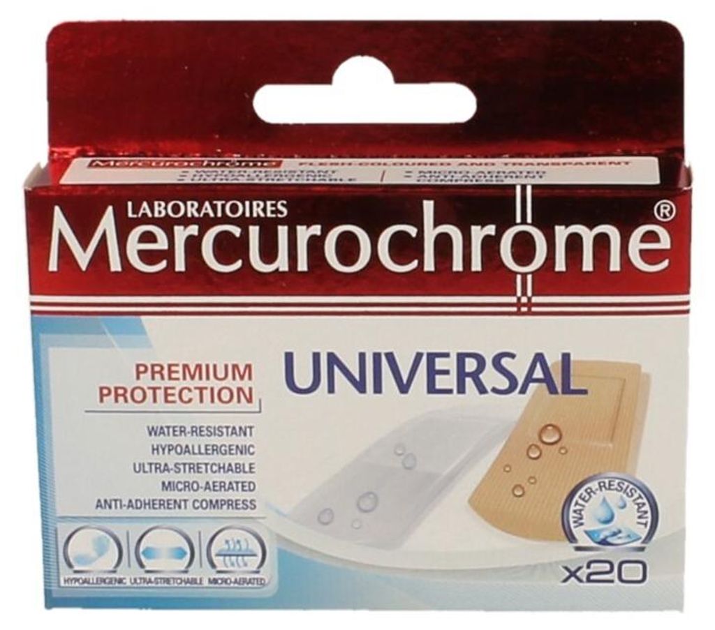 Mercurochrome Pflaster Universal (20 Stück)