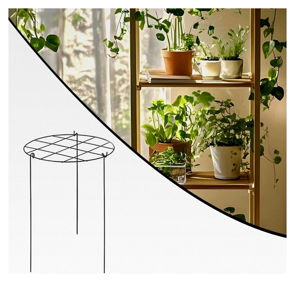 Stützen und Halterungen für Pfingstrosen - 4 Stück Pflanzenring für Gartenblumen, Hortensien, Erdbeeren und Tomaten