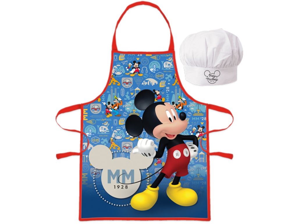 Kinderschürze mit Kochmütze Mickey Mouse Produktbild 