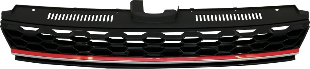 Grille centrale Badgeless pour VW Golf 7.5 Facelift 2017+ GTI Look Rouge