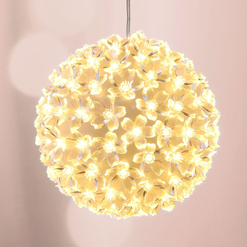 Palla luminosa decorativa a LED - 100 LED bianco caldo - Ø Immagine del prodotto 
