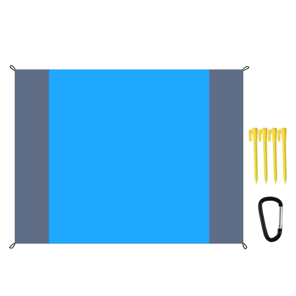 Picknickdecke, 140 × 200 cm, Stranddecke, wasserdicht, Sand,kompakt