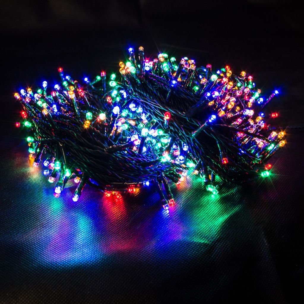 600er LED Lichterkette multicolor 230V IP44 Farblichterkette