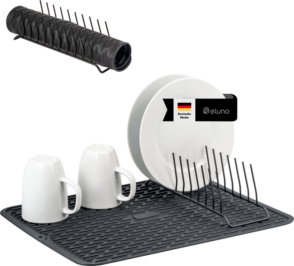 eluno Abtropfmatte inkl. Abtropfgestell, rutschfeste Produktbild 