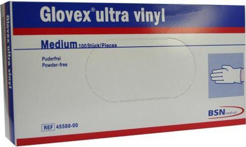 Glovex ultra vinyl mittel Spender, 100 St HAS Produktbild 