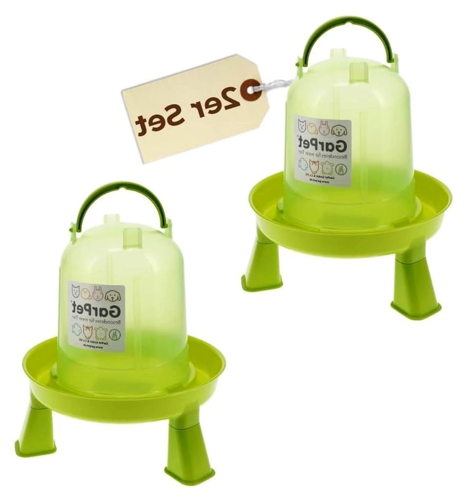 2er Set Hühnertränke mit Standfüßen 1,5 L
