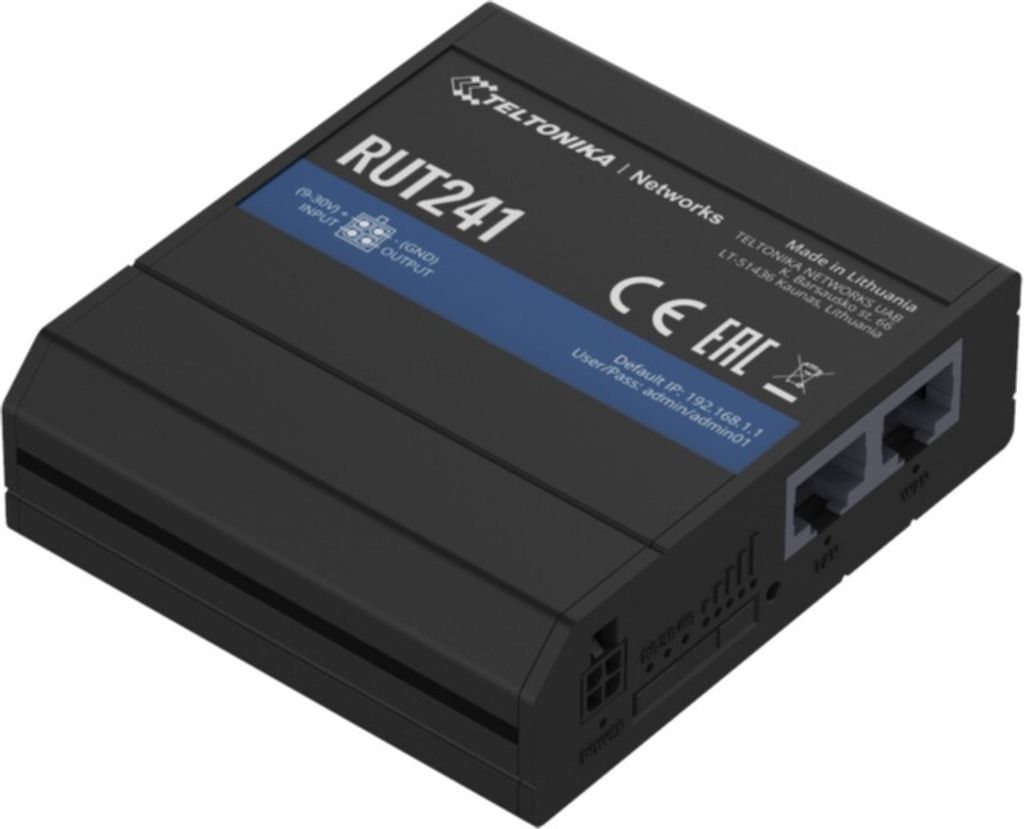 Teltonika RUT241 - Router LTE industriale - nero Immagine del prodotto 