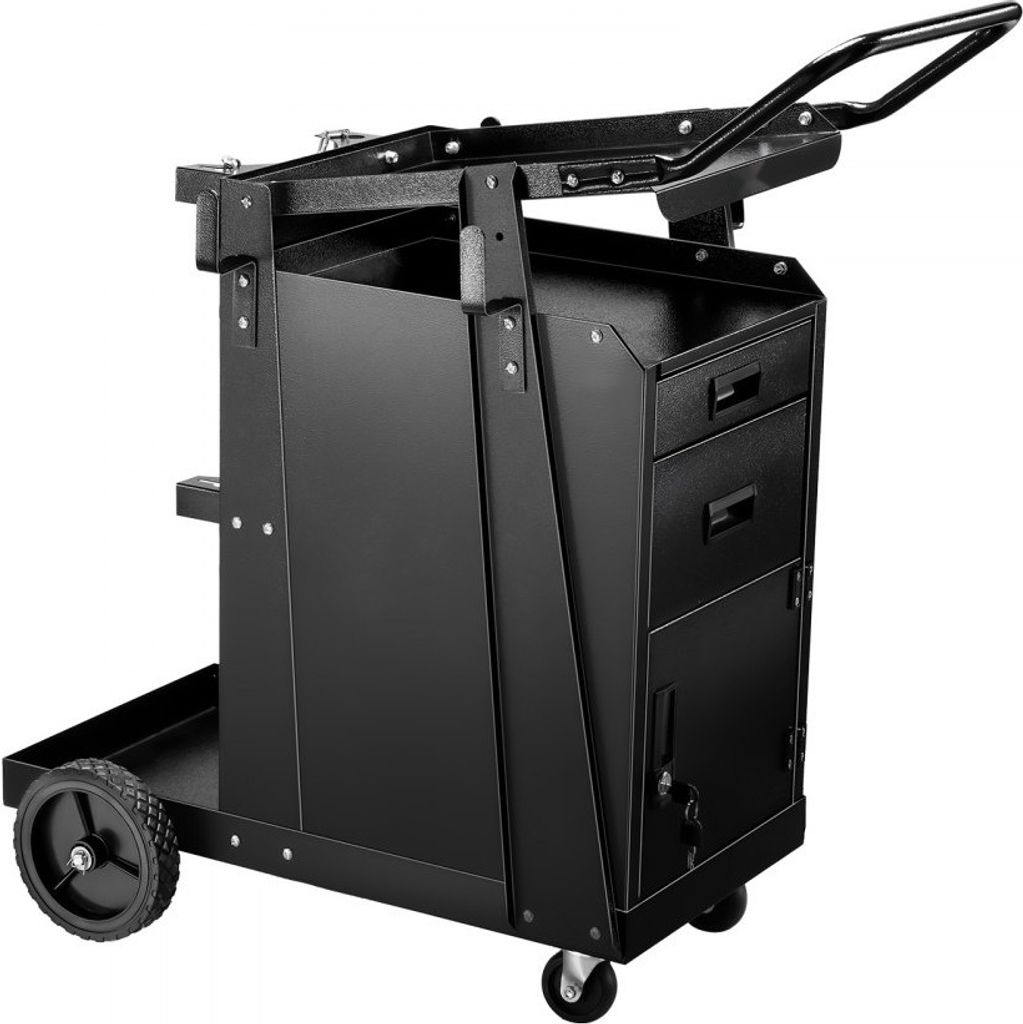 Werkstattwagen Schweißermobil - 2 Schubladen, eingebauter Schrank, 136kg Tragkraft