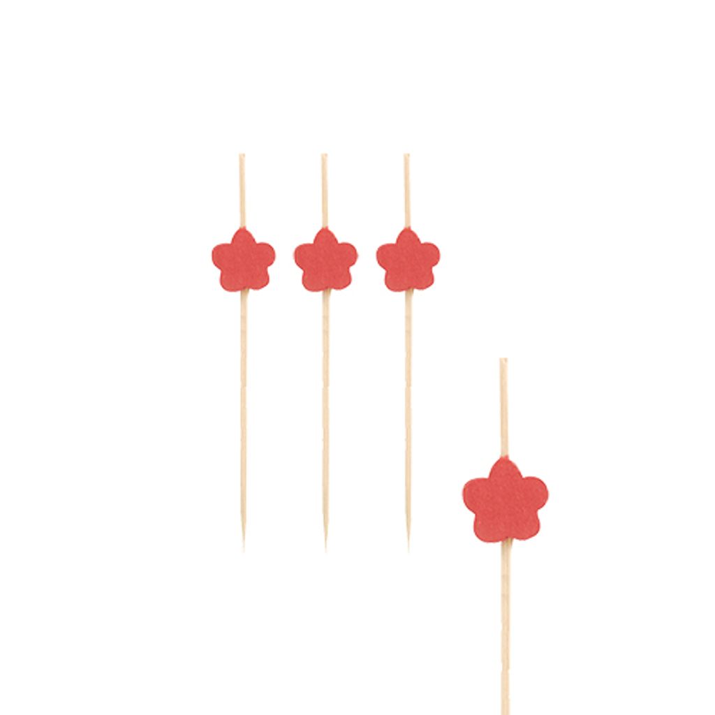 PAPSTAR Fingerfood Picker "Flower" 7 cm, ideal für Partys | Beutel (40 Stück)