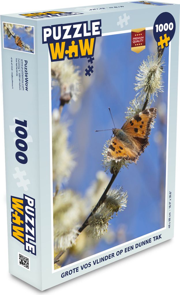 MuchoWow Puzzle 1000 Teile Schmetterling - Orange - Pflanze - Spielzeug - Alt und Jung - Spiele - Puzzeln