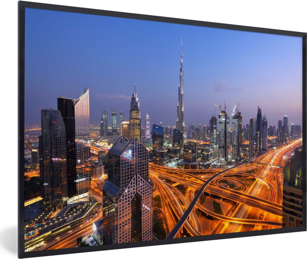 MuchoWow® MuchoWow® Gerahmtes Poster Die vielen Neonlichter Produktbild 