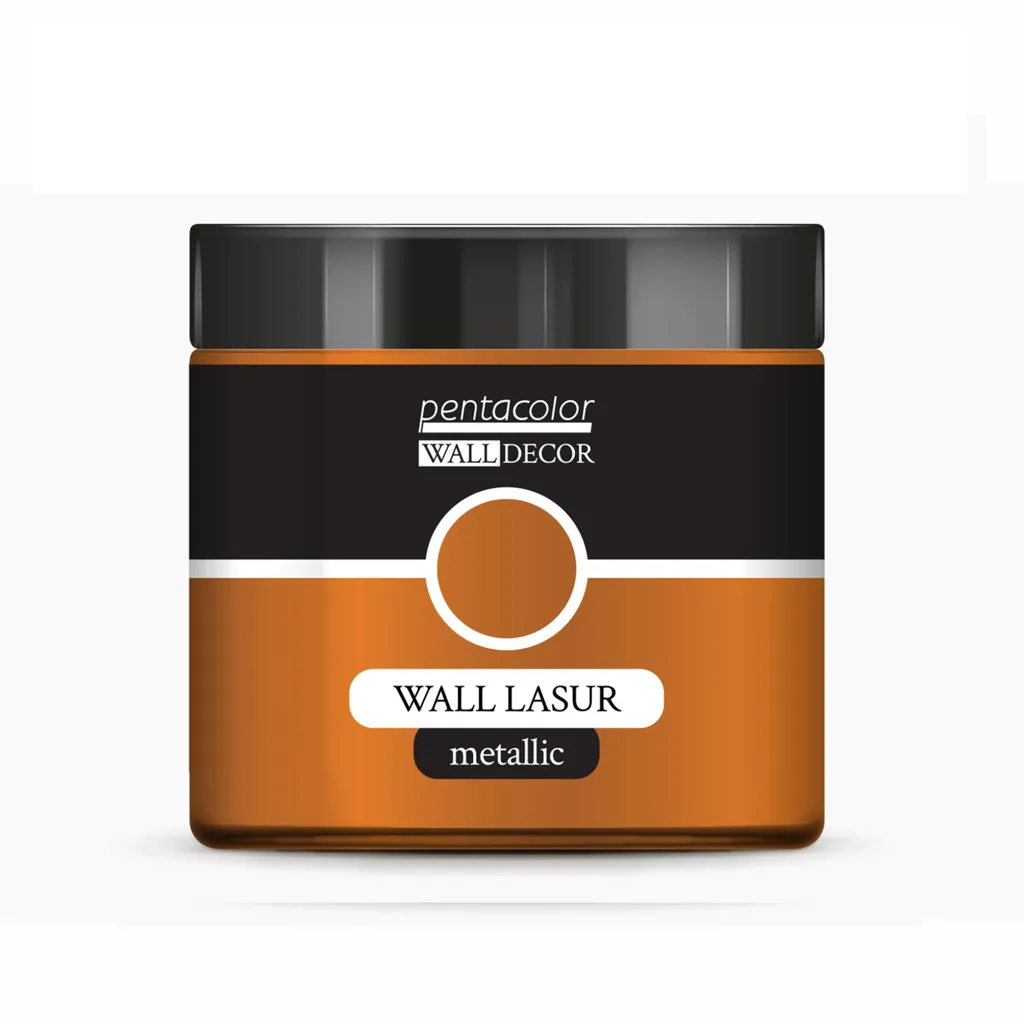 Lasure Murale Métallique Jaune Cuivre PENTART 500 ml Anti-Ternes Murs