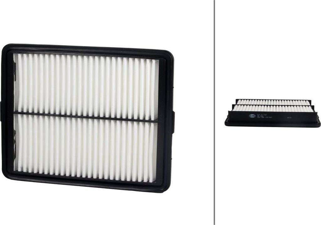 Luftfilter-Einsatz 244 x 187 mm HELLA passend für u.a. SSANGYONG XLV