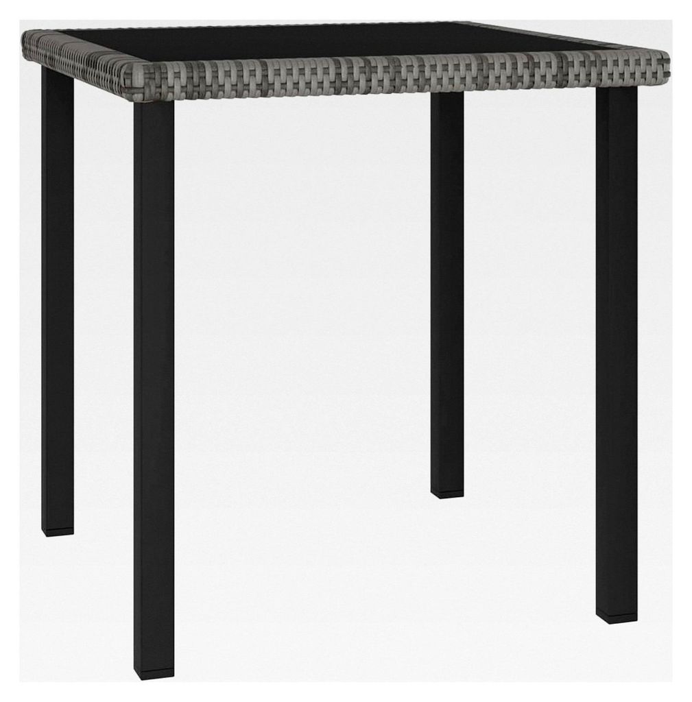Gartentisch Terrassentisch Balkontisch Couchtisch Gartenmöbel Tisch Esstisch Esszimmertisch Outdoor Tisch Grau 70x70x73 cm Poly Rattan