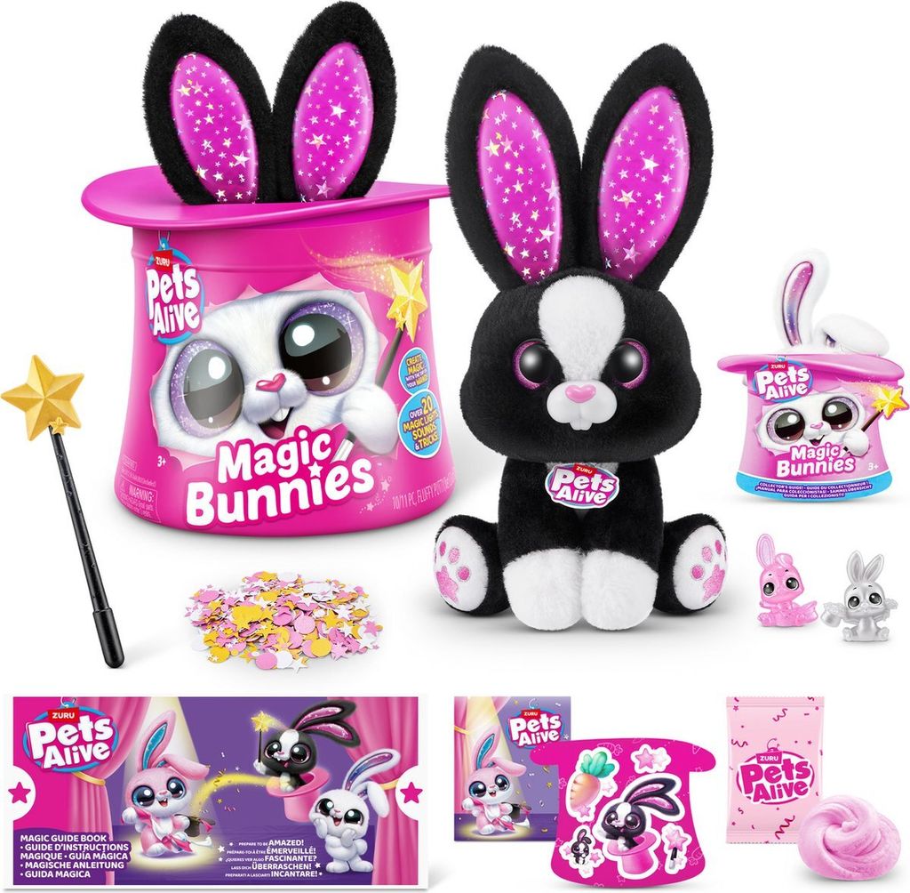 ZURU 9549D - Pets Alive Zauberhut Magic Bunnies in Schwarz Produktbild 