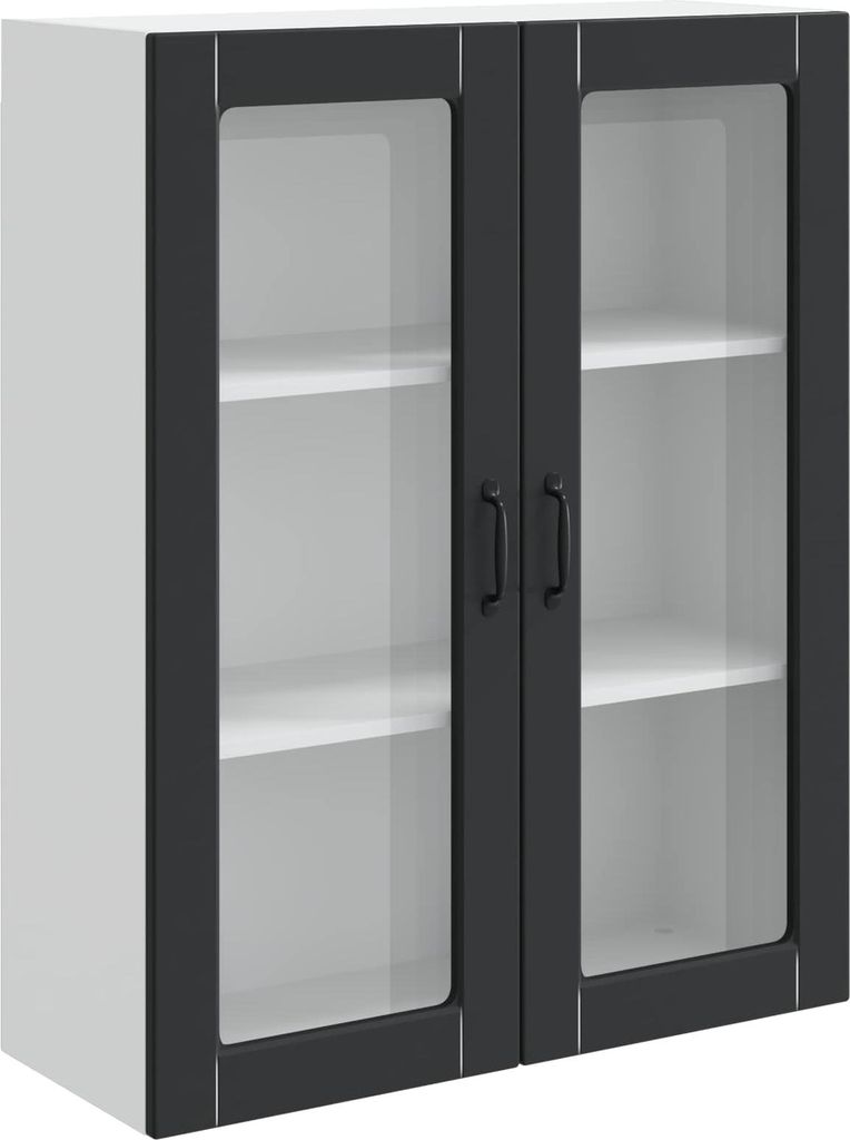 Küchenschrank Kalmar Schwarz 80 x 31 x 100 cm Holzwerkstoff