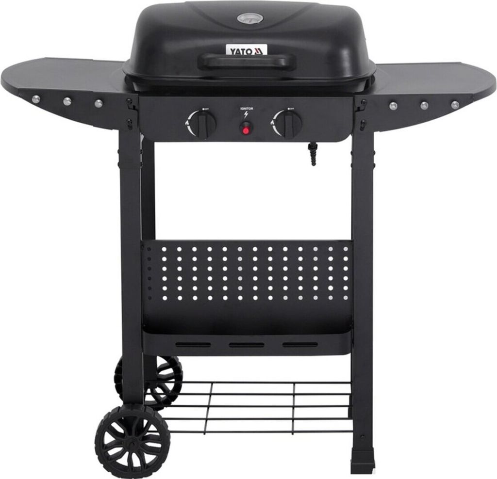 Gasgrill 5kW, 2 Brenner, Stahl 100,5 x 49 x 92,4 cm