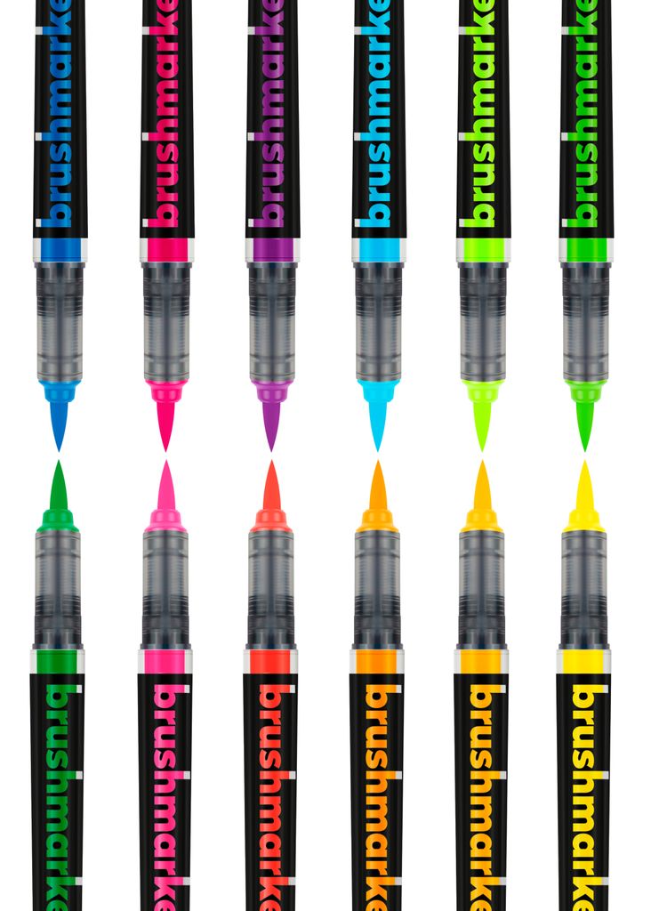 Karin brushmarker pro Marker Set mit 12 verschiedenen "Neonfarben".
