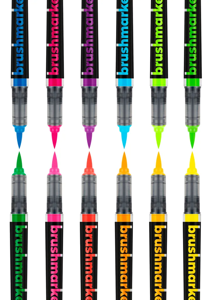Karin Brushmarker PRO Set de 12 Marqueurs Peinture Neon Couleurs Vive