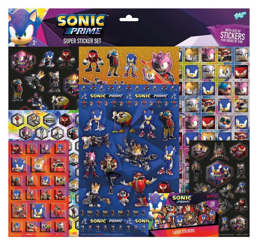 Sonic Super Sticker Set 500 Aufkleber Produktbild 